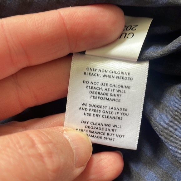 Mizzen+Main Blue and Black Checkered Long Sleeve Button Down, XL - Picture 6 of 6